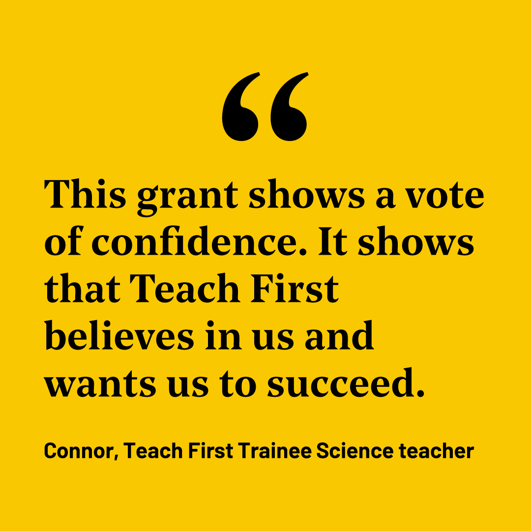 ✅ We're pleased to have supported teachers like Conor with relocation and commuting costs. 💙 This means he can inspire the next generation at a school that needs him the most.