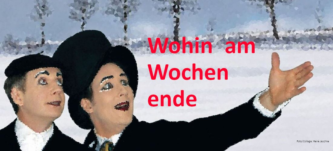 Weiße Weihnachten oder nicht – das ist im Kulturkalender nicht die Frage. Die Frage im Kulturkalender lautet: WOHIN AM WOCHENENDE? Die Antworten gibt`s wie immer bei uns. is.gd/w35EWt
Foto/Collage: (c) René Jaschke