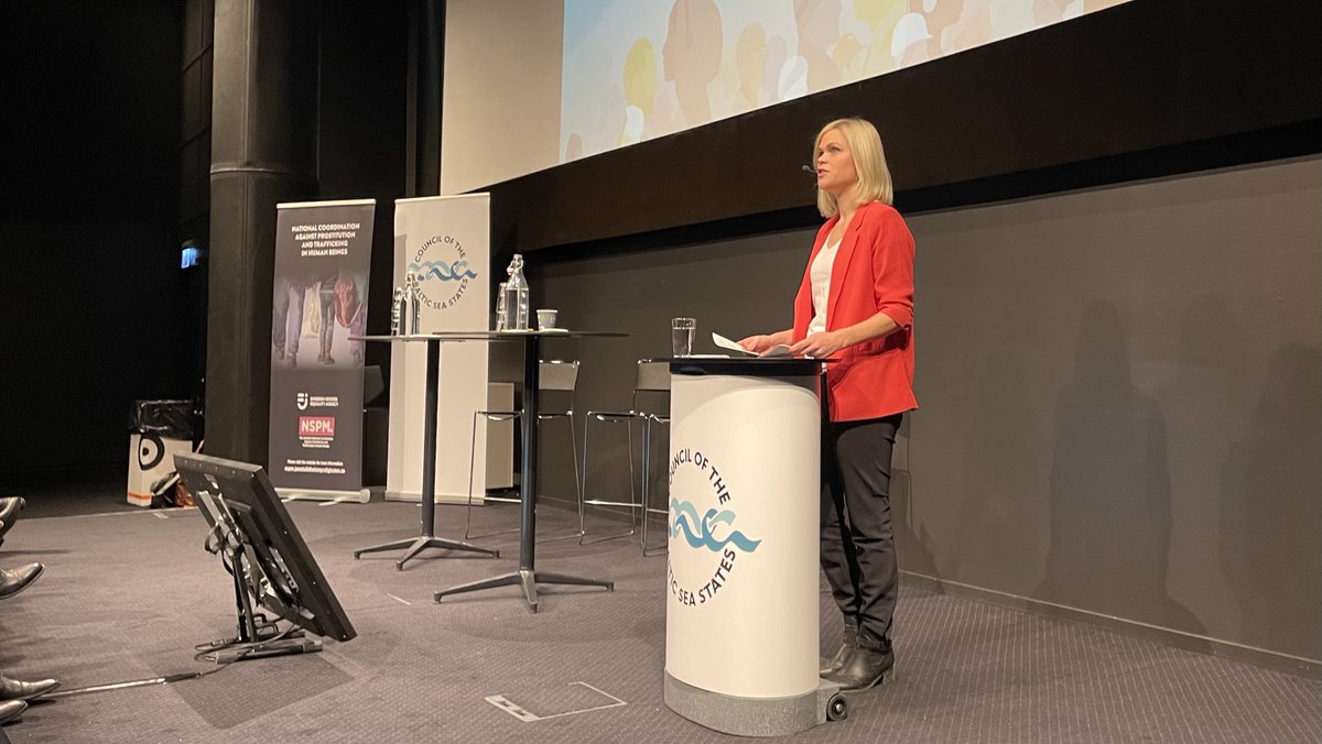 CBSSsecretariat's tweet photo. We’re excited to begin the 2nd day of the European Forum against #HumanTrafficking for #ForcedLabour and #LabourExploitation! 💪

Ms. Paulina Brandberg, @Pau_Brandberg, Swedish Minister for Gender Equality and Working Life, highlights the crucial need to counteract labour exploitation in her impactful welcoming speech.

Together, let's work towards a world without exploitation. 🙌

#LETHB2023 #StopHumanTrafficking #TFTHB  
@jamy_sverige @TFTHB