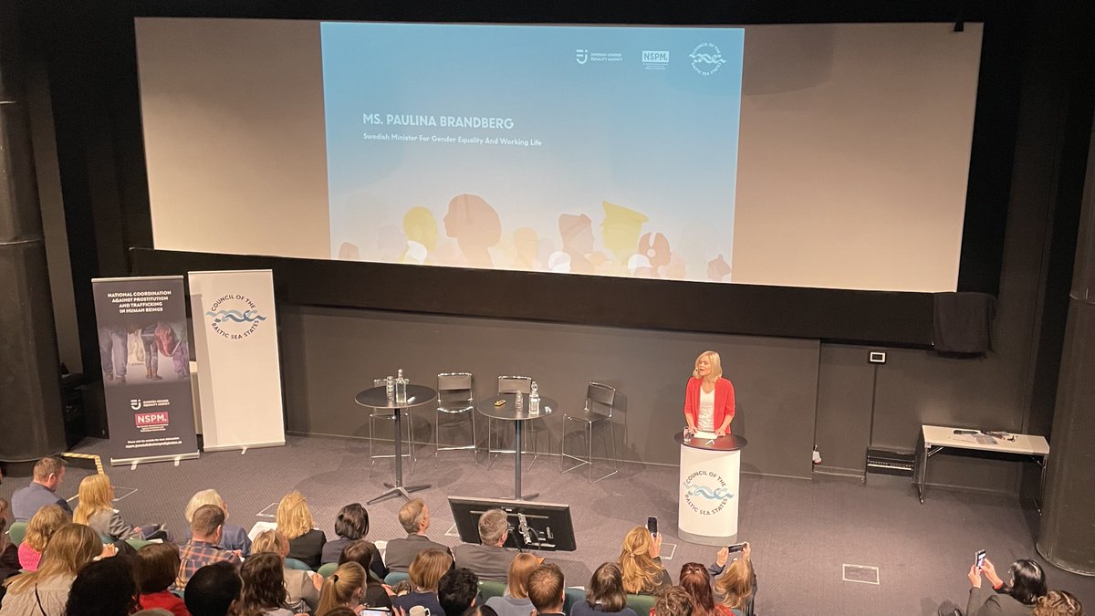 CBSSsecretariat's tweet photo. We’re excited to begin the 2nd day of the European Forum against #HumanTrafficking for #ForcedLabour and #LabourExploitation! 💪

Ms. Paulina Brandberg, @Pau_Brandberg, Swedish Minister for Gender Equality and Working Life, highlights the crucial need to counteract labour exploitation in her impactful welcoming speech.

Together, let's work towards a world without exploitation. 🙌

#LETHB2023 #StopHumanTrafficking #TFTHB  
@jamy_sverige @TFTHB