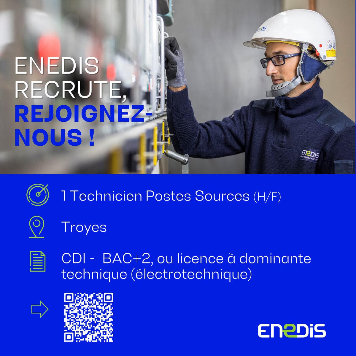 Enedis en Champagne-Ardenne (@enedis_car) on Twitter photo ✅ Enedis #recrute en #CDI! Venez relever les défis techniques d'un job de terrain:
👉🏻riche en activités diversifiées
👉🏻un travail en équipe ou en autonomie
<a href="/VilledeTroyes/">Ville de Troyes</a> @saintesavine10 ✅ Enedis #recrute en #CDI! Venez relever les défis techniques d'un job de terrain:
👉🏻riche en activités diversifiées
👉🏻un travail en équipe ou en autonomie
<a href="/VilledeTroyes/">Ville de Troyes</a> @saintesavine10