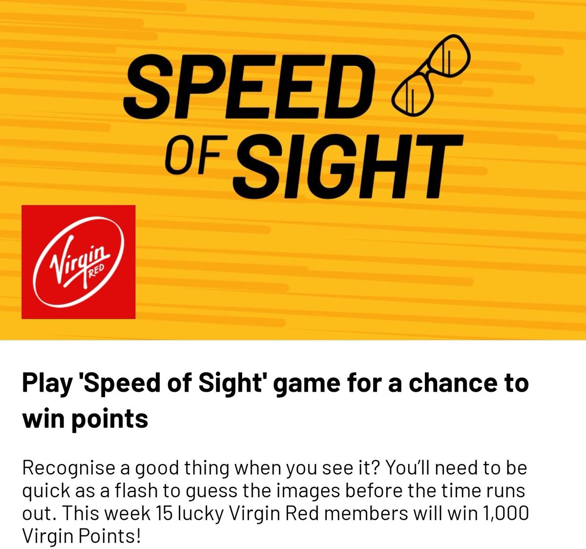 rEd_the_Duck's tweet photo. Play #SpeedOfSight with @VirginRed and you could win 1000 #VirginPoints 

#VREDgame 15x1000 https://t.co/ORsuUh4b4O
