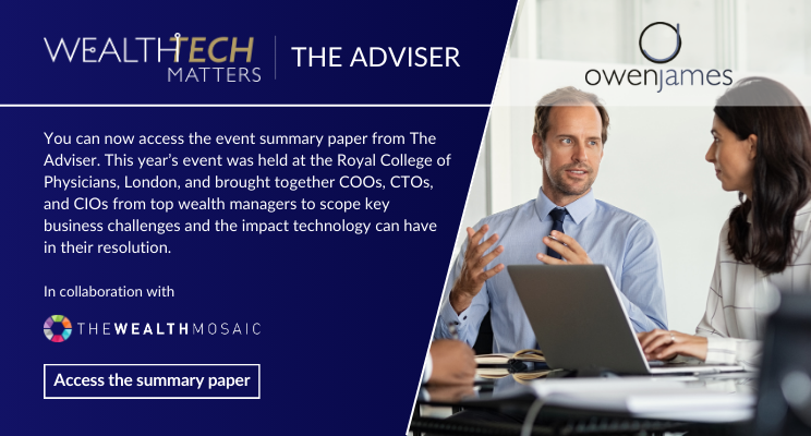 TheWealthMosaic's tweet image. Take a look at our #SummaryPaper from the #WealthTechMatters #event. Featuring #roundtable, led by @alexwhitson1, Managing Director at @VouchedFor on how to better support the #adviser using #DigitalTools. Access the full paper: bitly.ws/34Uun