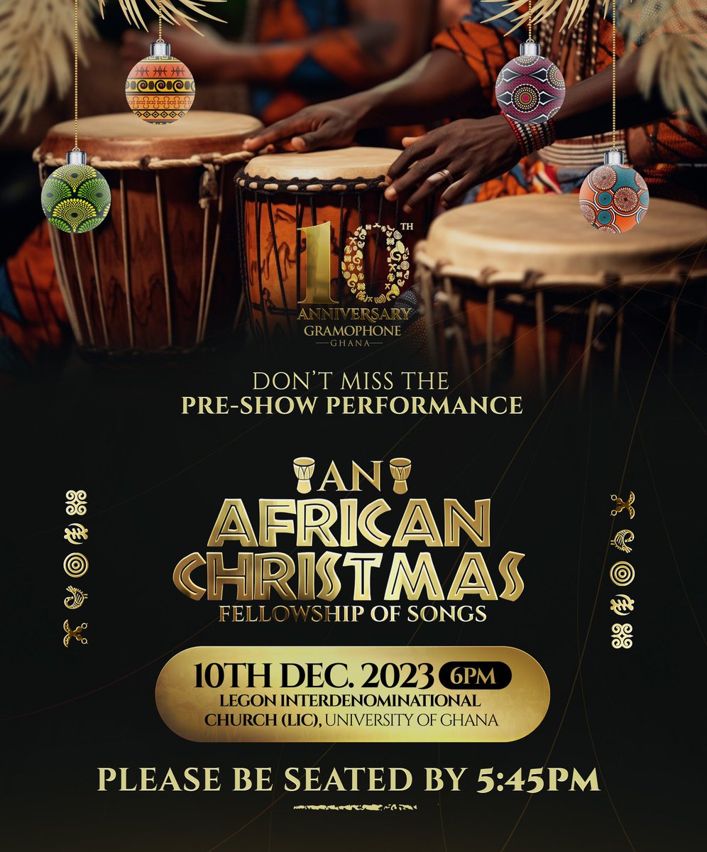 Gramophone_Gh's tweet photo. We have you in mind from beginning to the end.
This Sunday, 10th Dec, 2023 at the LIC. Kindly be seated by 05:45pm.
#roadtothe10th #ChristmasFOS #gramophonechorus #gramophonegh #drumensemble #christmas23
#AfricanChristmas #Africa #10thDec #LIC #africancarol #fortheloveofJesus https://t.co/vi7NW58QKA