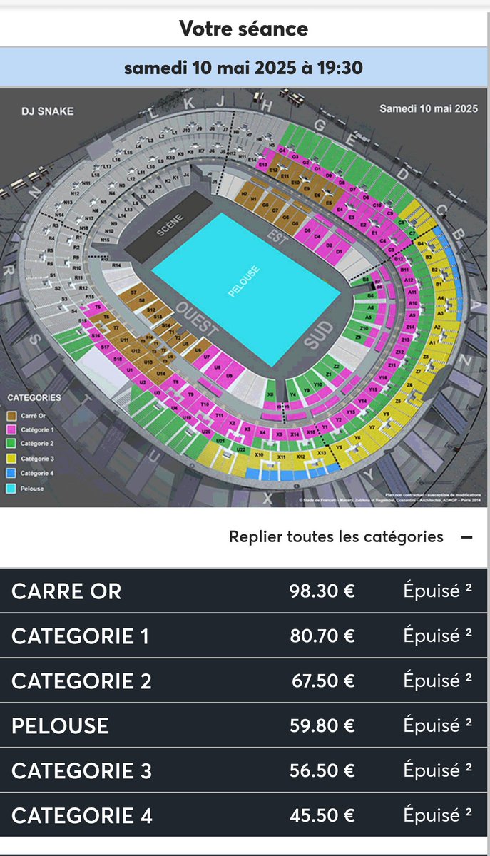 Sold Out en 9 minutes 😳😳😳 <a href="/djsnake/">DJ SNAKE</a>