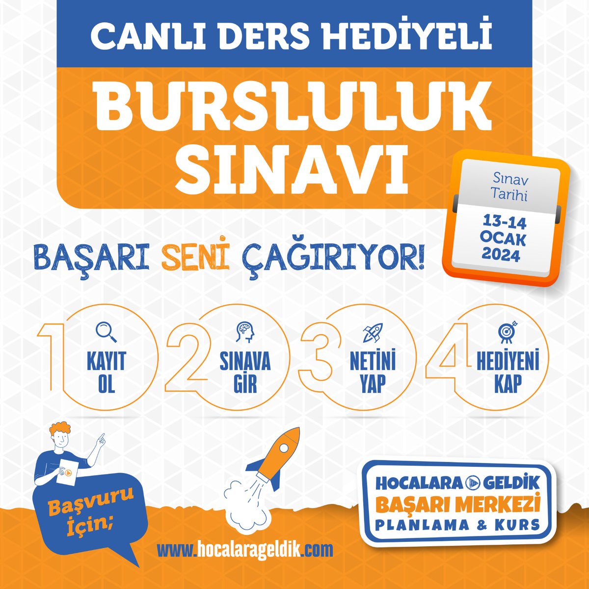 Canlı Ders hediyeli bursluluk sınavı için tıkla kayıt ol!
hocalarageldik.com/burslulukkayit

#hocalarageldik #burs
