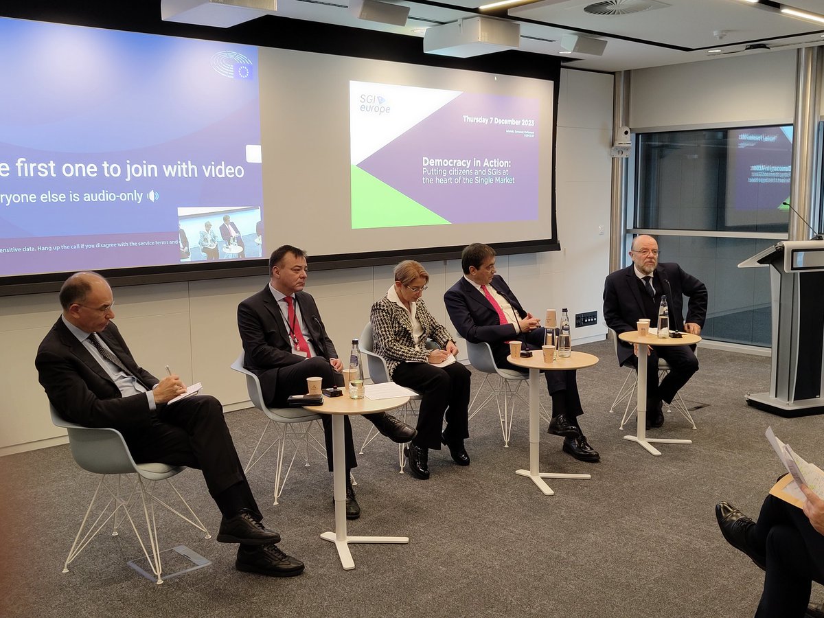 Yesterday, @SGI_Europe organised an event with @EnricoLetta & @PYDermagne on the Future of the Single Market, addressing: 1️⃣The needed reconnection between the #SingleMarket, citizens and EU institutions 2️⃣The role that SGIs play in that context Recap▶️bit.ly/3RlCBsK