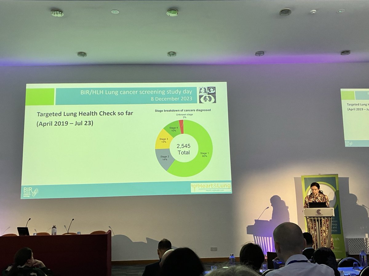 Amazing to hear ⁦the results of #TLHC #LCS in ⁦⁦@NHS⁩ so far from @radiologyannet1⁩ at inaugural ⁦@HeartLungHealth⁩ / BIR study day #screeningsaveslives