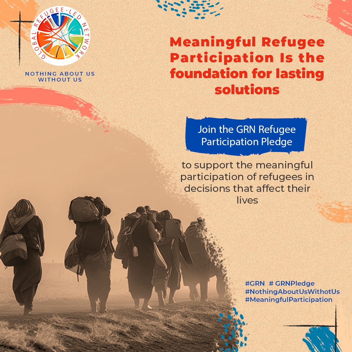 GrnRefugees's tweet photo. Join the GRN Meaningful Participation Pledge!
With the GRF 2023 just days away, we call on all sectors of society to join the GRN Meaningful Participation Pledge. 
Click here to signing the Pledge
https://t.co/YGGHBvRaJh
Join our esteemed signatories!
#GRN #GRNPledge https://t.co/VaadgI39vD