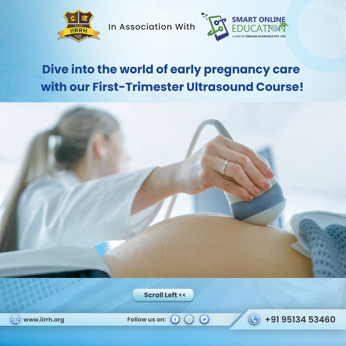 iirrh_institute's tweet image. Join our First Trimester Ultrasound Course for a comprehensive understanding!

To know more, visit iirrh.org/training-certi… or call on +91 9513453460

#Pregnancy #NTScan #FirstTrimester #USGCourse #FirstTrimesterUltrasound #BasicsOfUltrasound #LearnWithMedline