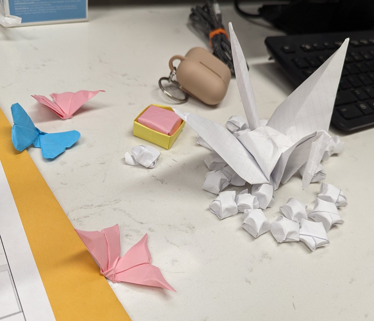 When nightshift has downtime, we make origami! 😂 But don't be fooled, were actually VERY busy 🙃 #NursingHome #RespiratoryTherapy #RehabilitationCenter