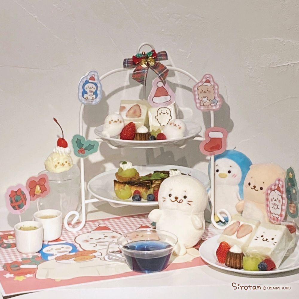 「フルーツサンド専門店nicoにて、しろたんコラボカフェ第1弾OPENしました  」|しろたんのイラスト