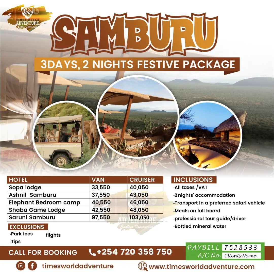 timesworldadv's tweet image. Samburu has magic for people and there is no reason you need to be exempted from this experience.
#travelmoments #travelmoreworryless #travelandleisure #travelandculture #twatravels.