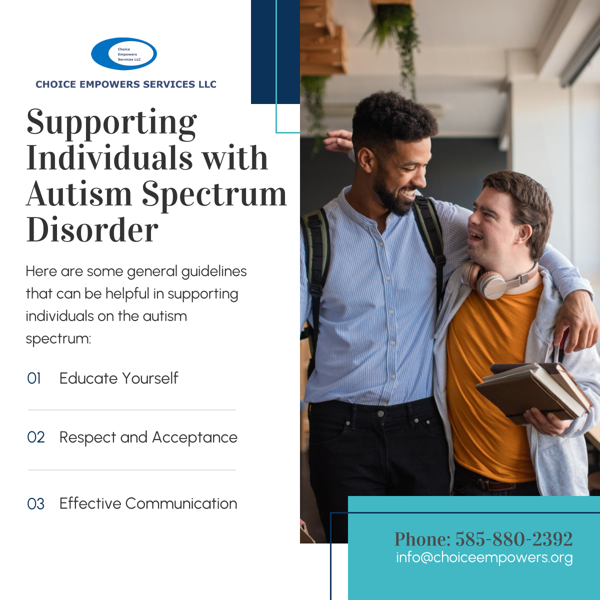 choiceempowers's tweet photo. Embracing neurodiversity and fostering inclusion - let's build a world where every individual on the spectrum feels supported and valued. Together, we can create a compassionate and understanding community.

#AutismSpectrumDisorder #ChoiceEmpowersServiceLLC #HomeCare #philly https://t.co/3GW4UoecOv