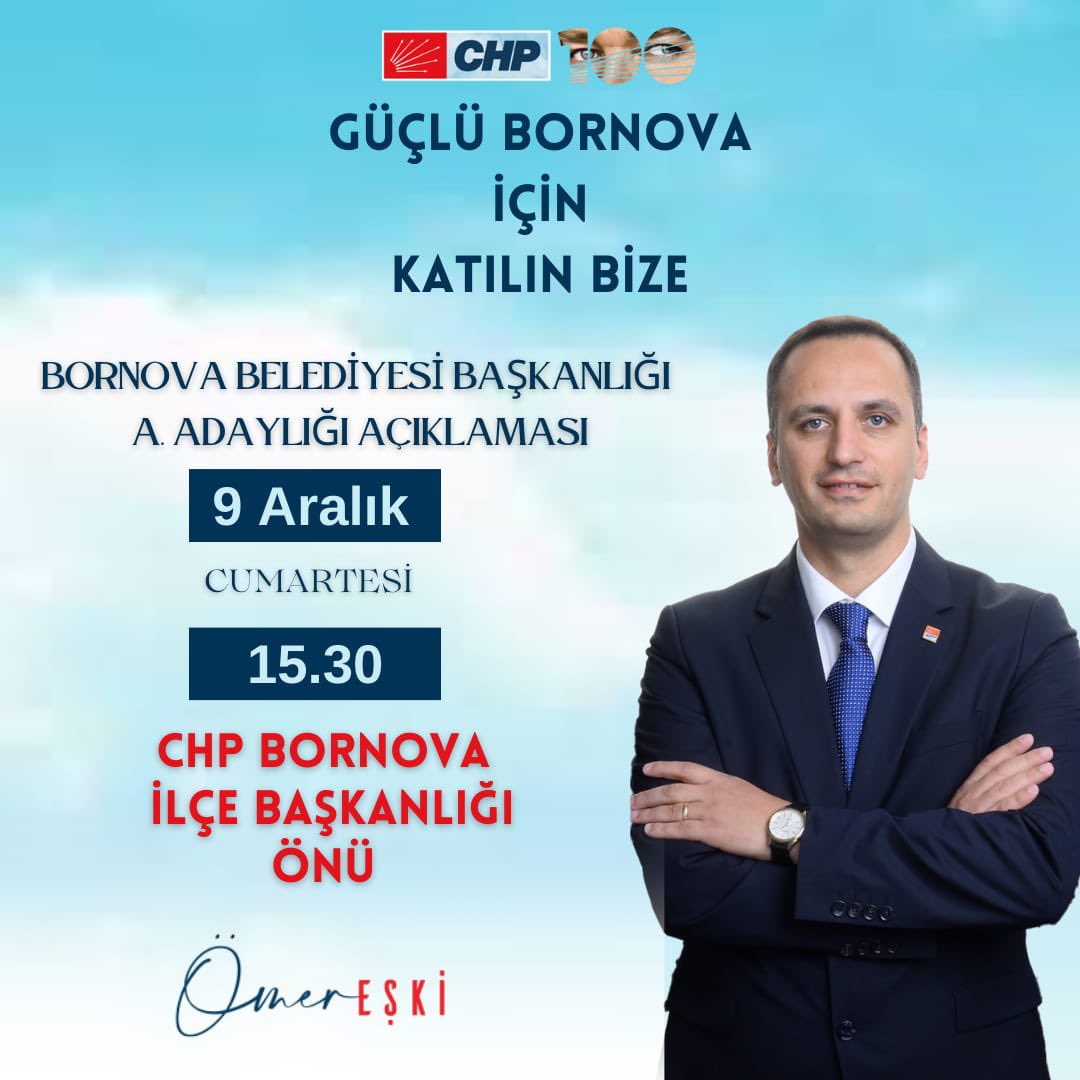 Sosyal medyada başlattığımız Güçlü Bornova sohbetlerimizi taçlandırmak, gönül gönüle sarılmak, değişim ve gençlik hareketimizi siz değerli dostlarımızla paylaşmak için birlikte olmaya çağrıyoruz. Katılın bize !