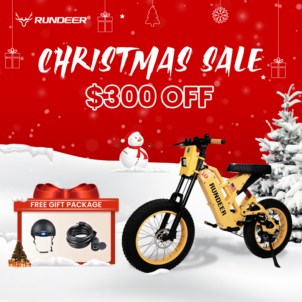 The Christmas holiday season is just around the corner, Pre-order now for Christmas Gifts! 🚲 🛴 🛵rundeers.com/products/attac… 🎁 Christmas special offer from 12.8 to 12.25 🌟 ＄300 off on Attack10 🎄 Free gifts Worth ＄318 Don't miss out! Get in early! 🎅#Christmas #ebike #ebikesale