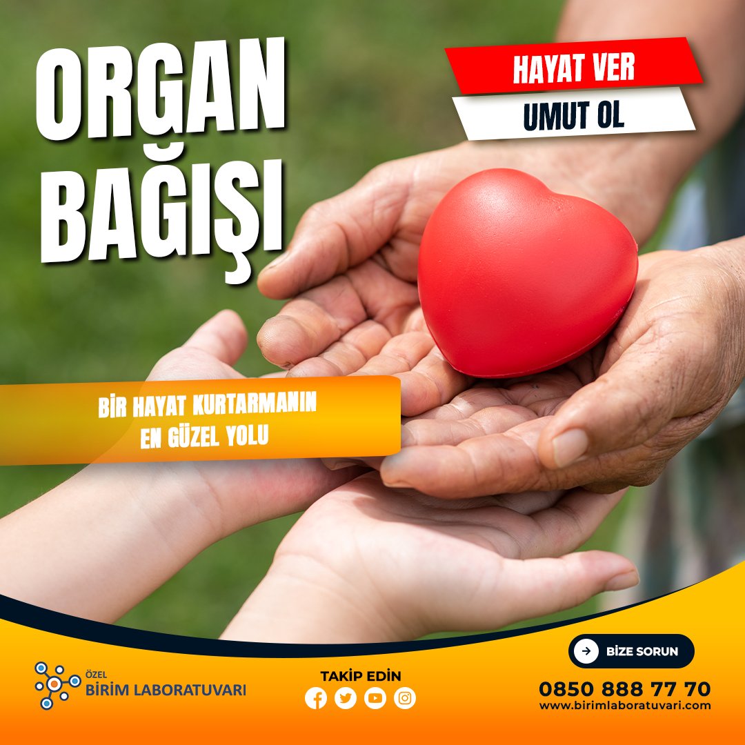 BirimLab's tweet photo. Unutmayın, bir kişinin organ bağışıyla hayat bulması, bir diğerinin umutla yaşaması demektir. Bir adım atın, bir hayat kurtarın! 🌟💚

🔗#OrganBağışı #HayatKurtar #UmutVer #BilinçliToplum #SağlıklıYaşam #umutol https://t.co/RF4RvvJJr6