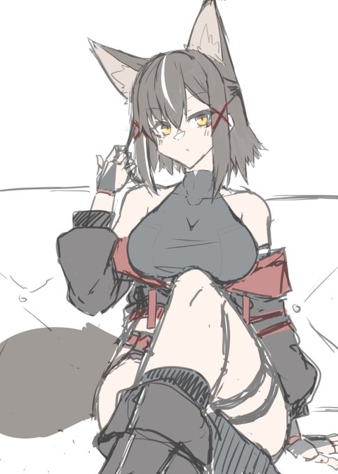 やばい…今描いてるサキのリデザインが黒様にめっちゃ似てる… 