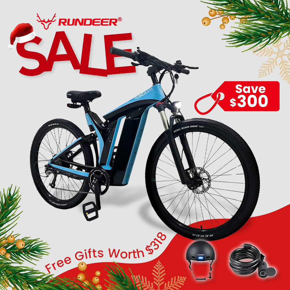 The Christmas holiday season is just around the corner, Pre-order now for Christmas Gifts! 🚲 🛴 🛵rundeers.com/products/starr… 🎁 Christmas special offer from 12.8 to 12.25 🌟 ＄300 off on Starry Sky UD 🎄 Free gifts Worth ＄318 Don't miss out! Get in early! 🎅#Christmas #ebike