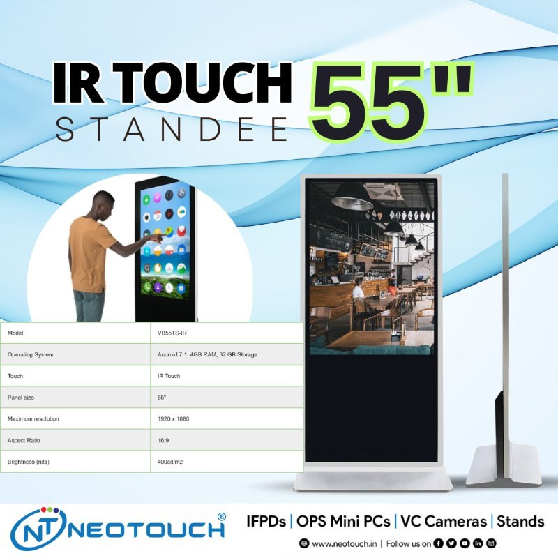 Unleash innovation with Neotouch! ✨ Elevate your display game with our IR Touch Standee 55'. Ideal for events, exhibits, and retail spaces. Upgrade to Neotouch and captivate your audience effortlessly!

#Neotouch #IRTouch #InteractiveDisplays