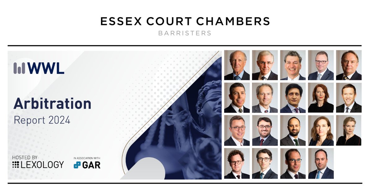 19 members of Essex Court Chambers have been recommended in the Who's Who Legal Arbitration report 2024, the highest number of counsel of any Chambers featured.

Read more here: lnkd.in/ez-QbXHr
 
#Arbitration #ArbitrationLeaders #WWL #InternationalArbitration