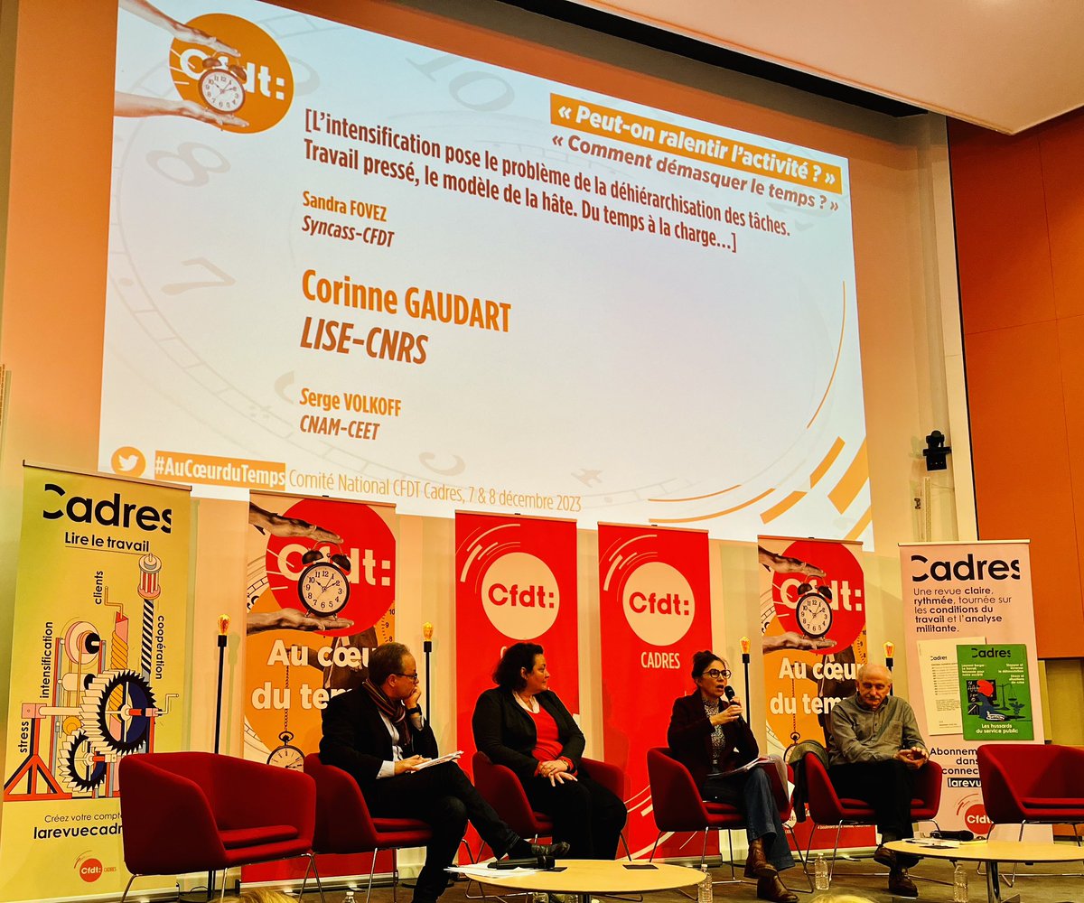 J-2 Comité National <a href="/CFDTCadres/">CFDT Cadres</a> #AuCoeurduTemps : peut on ralentir l’activité ?
des débats passionnants autour de l’intensification du travail et des nouveaux modèles à construire pour contraindre la dictature de l’urgence. 
🎥 youtube.com/watch?v=5S6hcq…