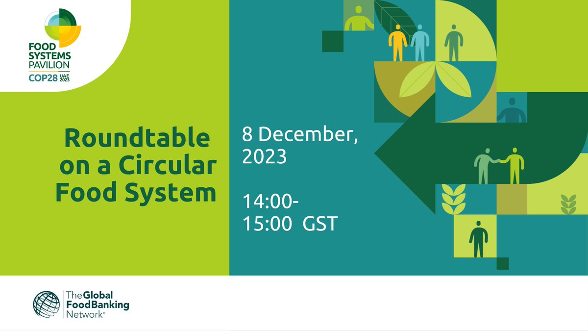 Moving to a circular #FoodSystem can lower emissions, reduce #FoodWaste, & improve food supply. See how at our next #COP28 session, “Roundtable on a Circular Food System,' w/ @david_rogers_01, @IKEAFoundation, @s4stechnologies, & more. 🔗 bit.ly/47KhZkC