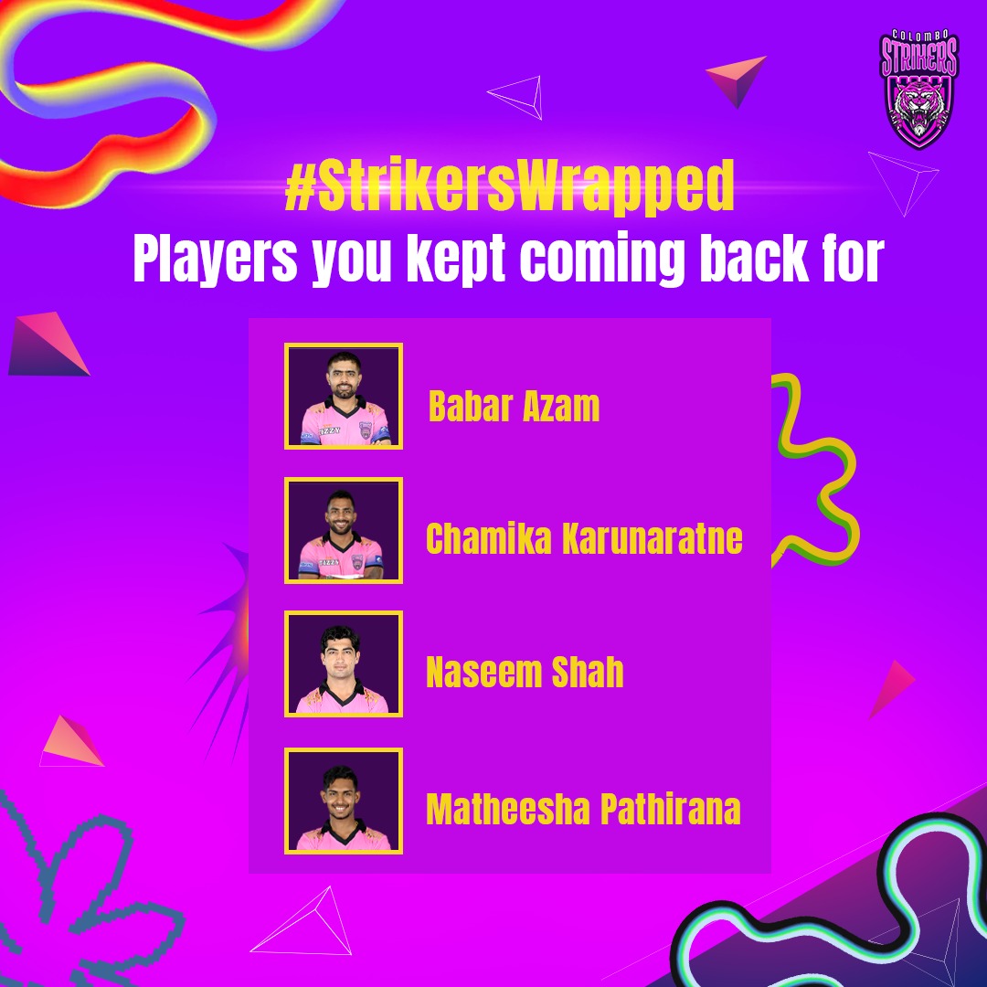 Can’t stop loving them 💜

#TheBasnahiraBoys #HouseOfTigers #ColomboStrikers #LPL2023 #StrikeToConquer #SpotifyWrapped #Trending #Spotify #MomentMarketing #TopicalSpot