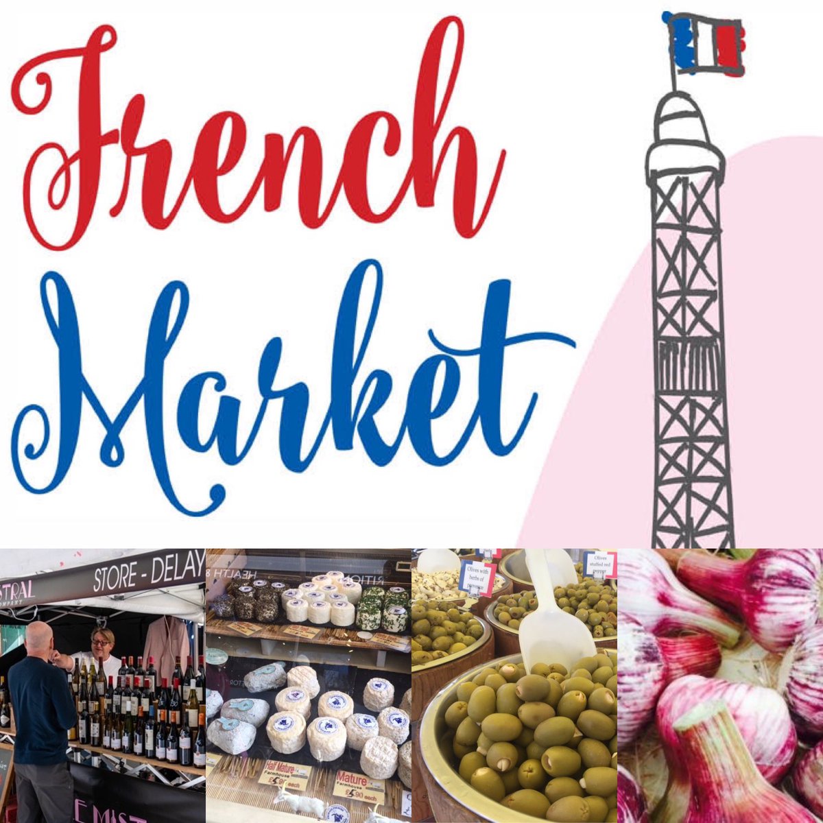 VibeMarket's tweet photo. Join us today through Sunday for the French Market in Muswell Hill. Festivity, French food and gifts all in one place! Open all day outside Planet Organic in St James Sq. https://t.co/uHKQIatDjy