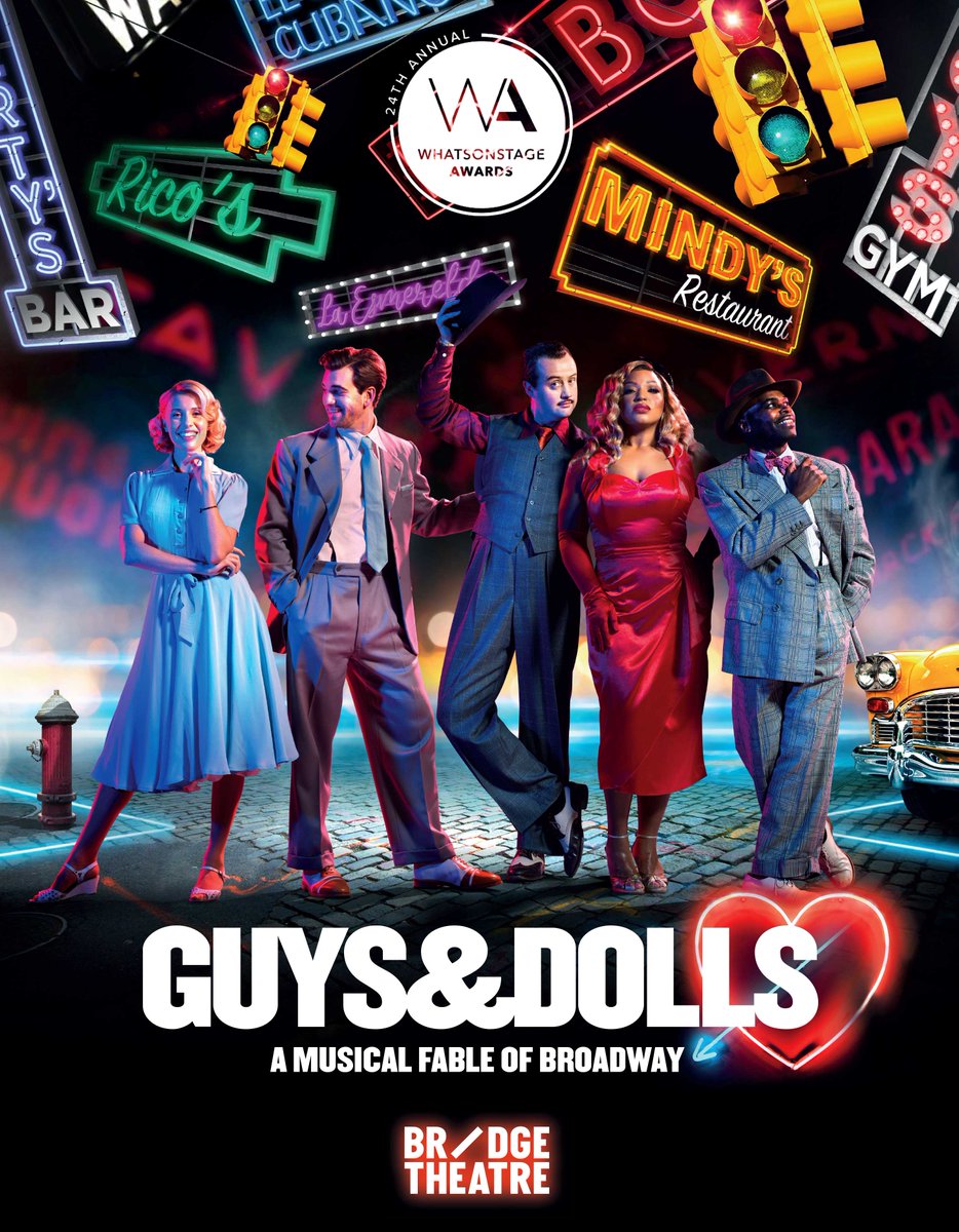 We are thrilled to have been nominated in the @WhatsOnStage best Graphic Design category for our creative for Guys and Dolls @_bridgetheatre #woswards Please vote for us here!
awards.whatsonstage.com/24th-annual-wh…