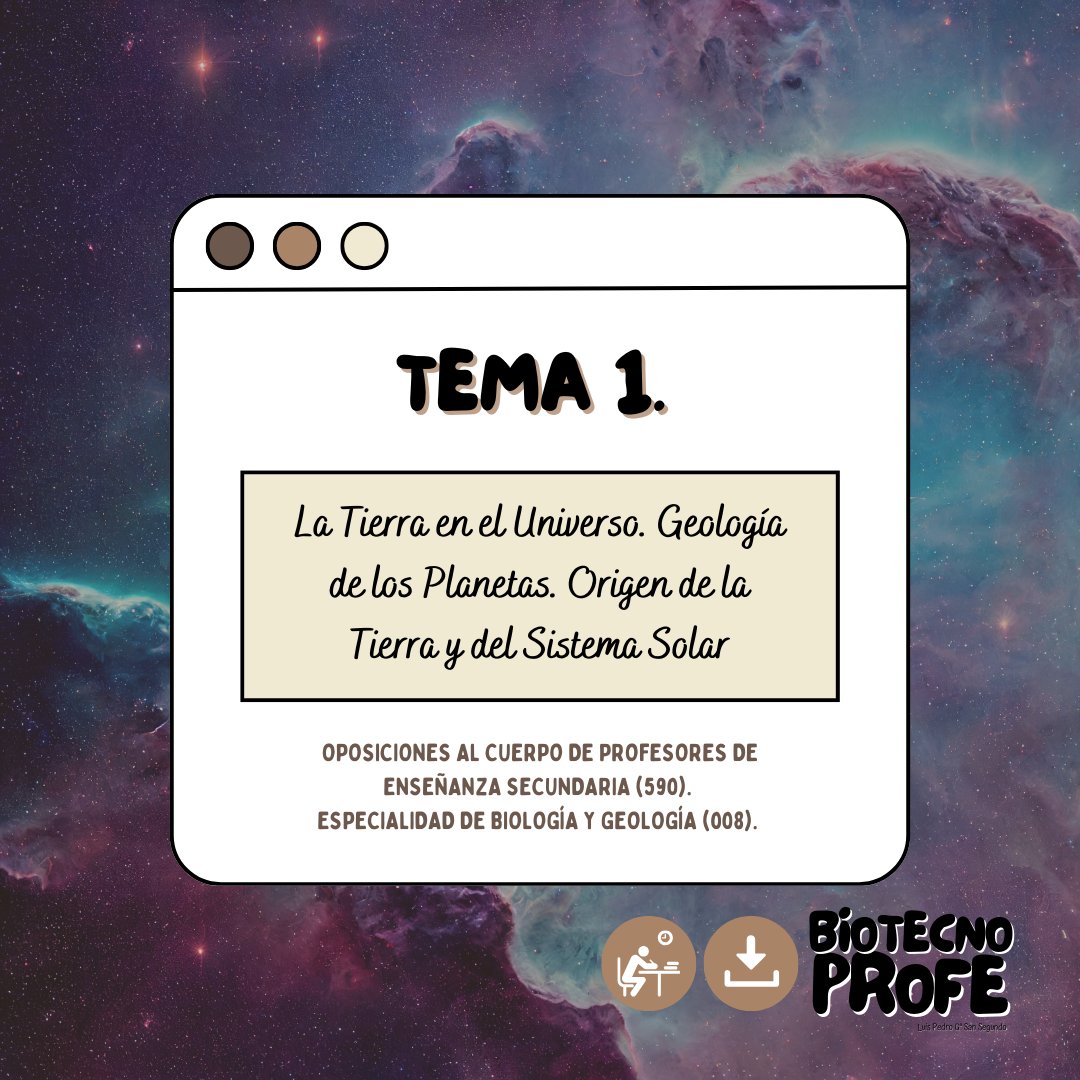 El Universo es un tema que me resulta fascinante e incomprensible a partes iguales...

No sé qué nota tendría este tema de haberlo hecho, pero aún así os lo dejo por aquí por si os sirve para completar el vuestro y coger ideas que lo hagan más nutrido y completo.

🔗 En la Bio.