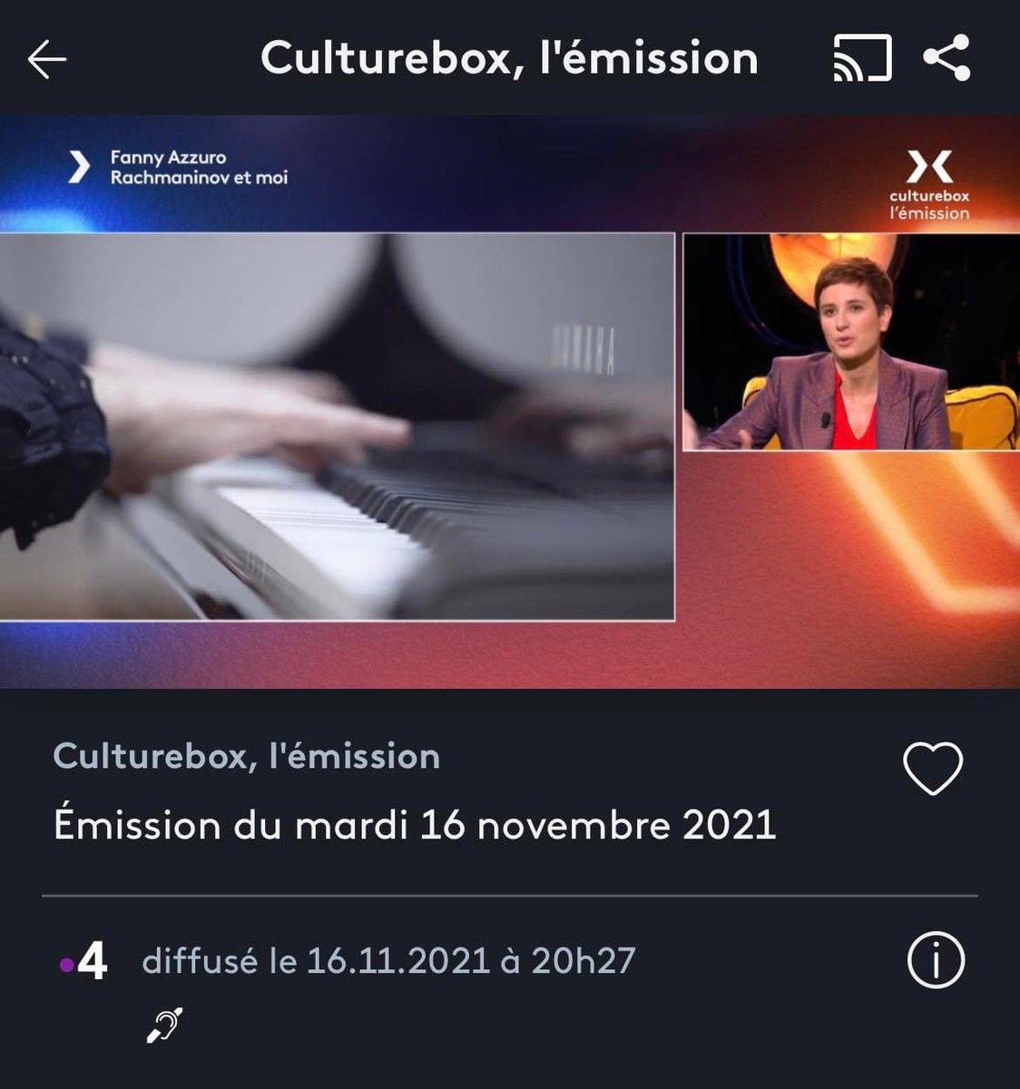 FannyAzzuro's tweet photo. ✨Souvenir de la promo de mon disque il y a deux ans. Parler de ces Préludes de Rachmaninov fut un plaisir.
Francetv culturebox
#interditdinterdire une émission interdite par la suite !
•
✨Remembering the promotion of my recording two years ago. Talking about these Préludes https://t.co/fcQxX8cANh
