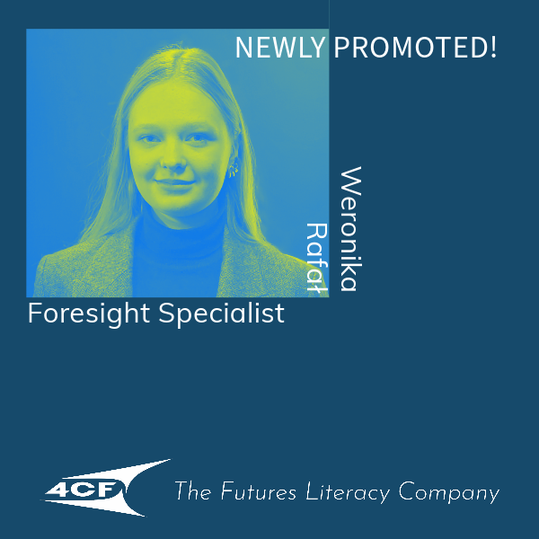 4CF_foresight's tweet photo. 🎉 Celebration Time! 🌟 We are thrilled to announce a well-deserved promotion within our 4CF family—Congratulations to Weronika Rafał on her new role as Foresight Specialist! 🚀👏 #promotion #work #HR #newlypromoted https://t.co/0yaNuyqX6M
