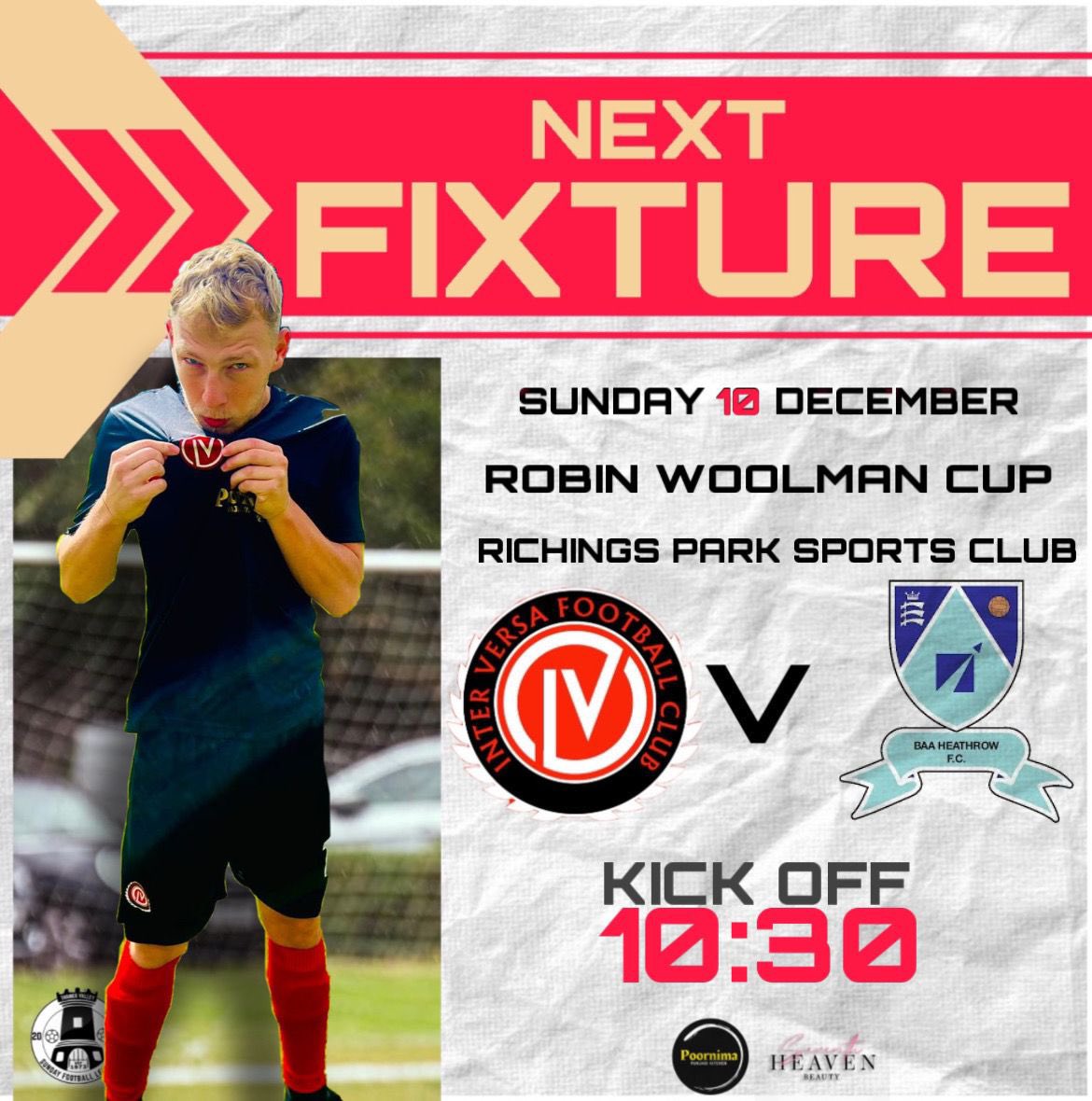 🚨🚨🚨ATTENTION 🚨🚨🚨

This Sunday we are at home and face <a href="/BAAHEATHROWFC/">BAA HEATHROW FC</a>  again in another cup fixture! 

The boys are in fine form and looking to continue this and put them selfs in the hat for the next round ! 

All support welcome and appreciated 👺