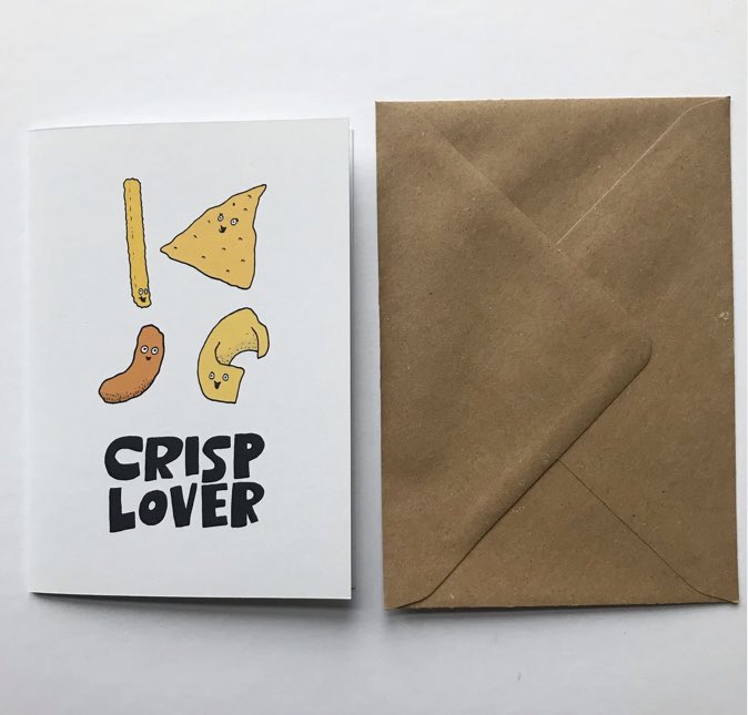 manchesterbeeco's tweet image. Looking for a #birthdaycard for a #savourysnack #fan in #December ?
The #crisplover #birthday card by #fingsMCR is for you
Find in #BeeHive at #ManBeeCo OnLine : 

manbeeco.co.uk/product/crisp-…