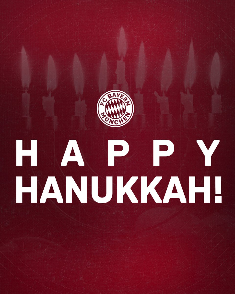 FCBayern's tweet photo. Happy Hanukkah to all those who are celebrating! 🕎 https://t.co/kN0TdAiVXw