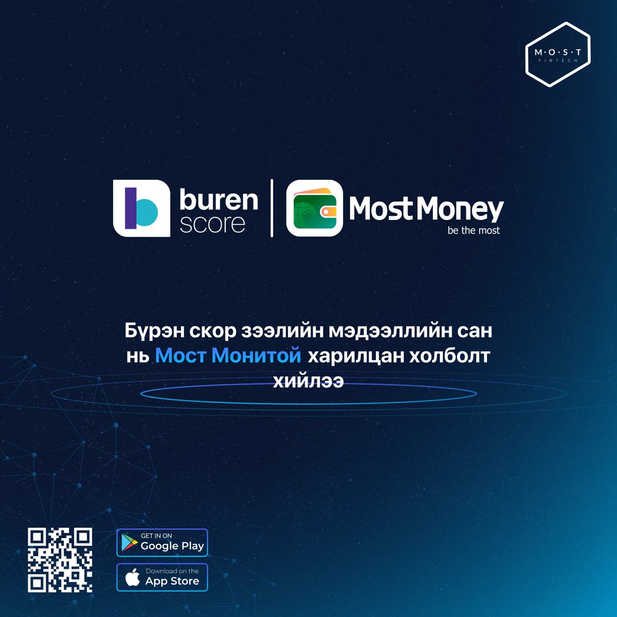 BurenScore x Most Money

Бүрэн скор зээлийн мэдээллийн сан нь Мост Монитой харилцан холболт хийлээ. 

Апп татах: onelink.to/g89v77

#poweredbyMOST #MOSTFintech #MostMoney #BeTheMost