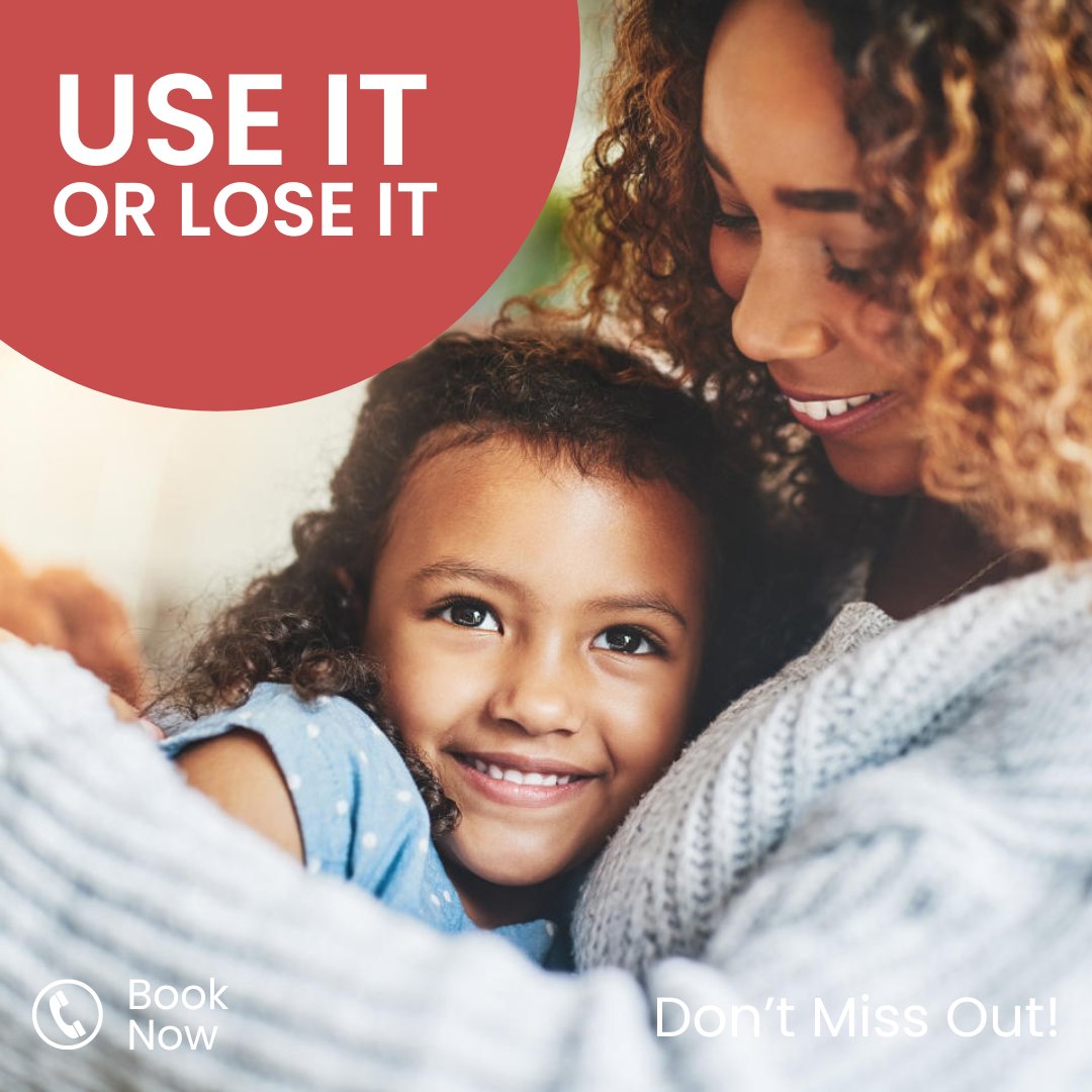 Time is ticking! Maximize your dental benefits before the end of the year. Schedule an appointment to make the most of your coverage.