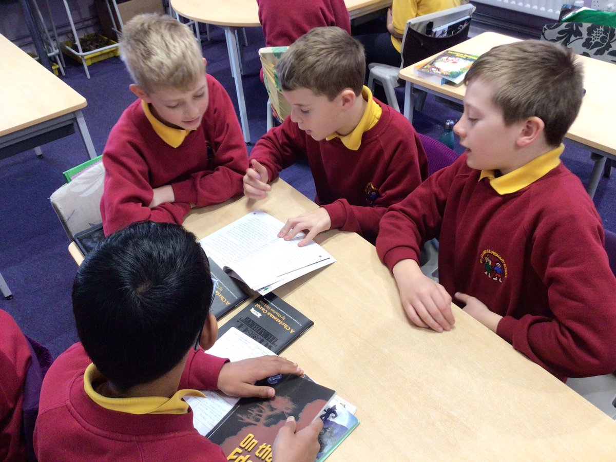 Great discussions in our book clubs this morning @StJamesYear6 @StJamesChorley @_Reading_Rocks_ #reading