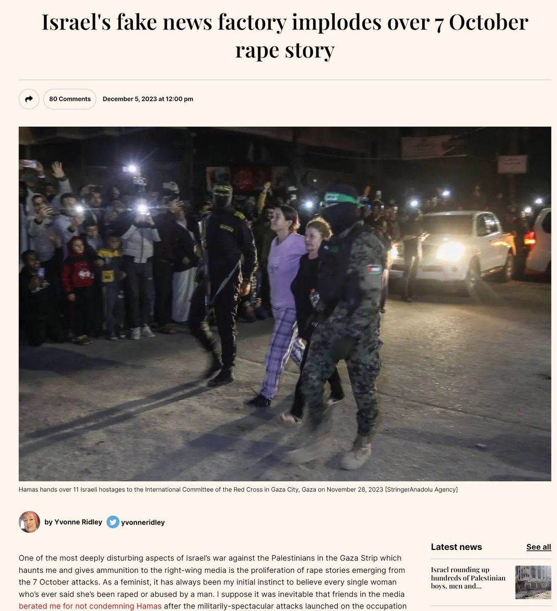 patricksavalle's tweet photo. Israël en de zionistische agenda zijn ontmaskerd. De atrocity propaganda vanuit die hoek wordt daarom steeds extremer. We zitten nu op het punt dat Hamas-strijders bij hoogzwangere vrouwen het ongeboren kind zouden hebben uitgesneden en voor de ogen van de nog levende moeder hebben onthoofd. 

Natuurlijk zijn daar geen beelden of bewijzen van maar in de ideologische achterban zijn er genoeg vrijwilligers te vinden die het verhaal met leugens willen bevestigen.  

Zionisten en de zieke 5e colonne Hasbara-trollen spelen dit morbide spel volgens hele andere regels dan wat we tot nu toe gewend waren. Volledig eerloos. Wat mij betreft heeft het echte kwaad zich nu definitief geopenbaard. 

https://t.co/7E6C0KDpqD