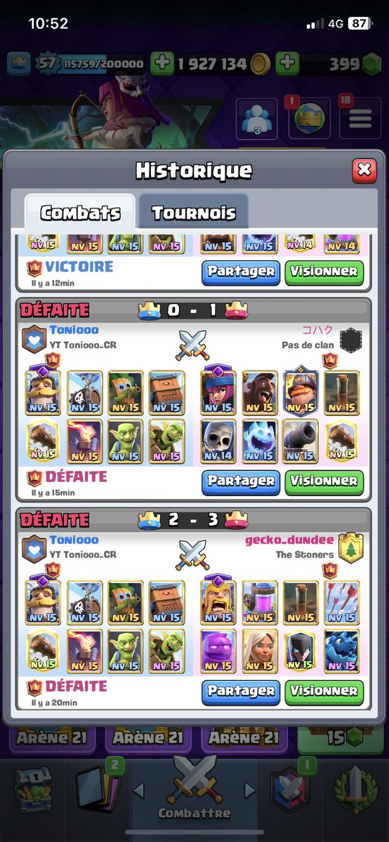 C’est vraiment ça la meta level 15? (Oui ce sont les games que j’ai joué d’affilée sans trucage évidemment)