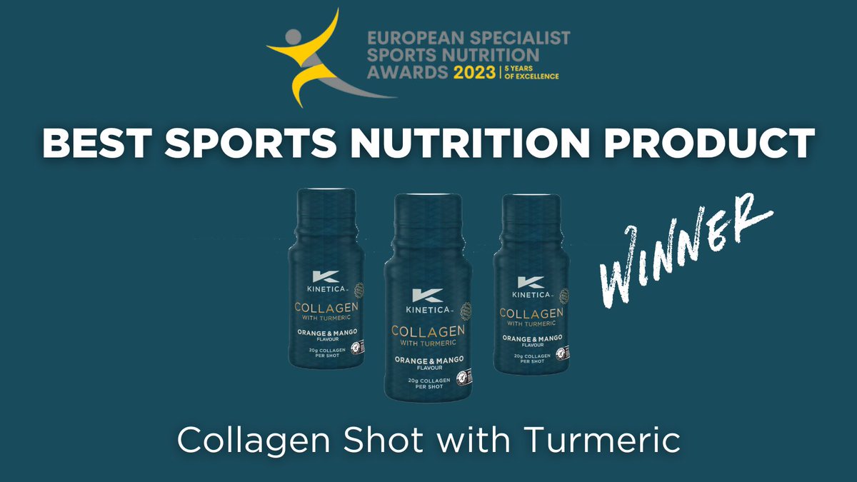 We’re delighted & proud for our Collagen Shot with Turmeric to have been crowned winner of the ‘Best Sports Nutrition Product’ category @ESSNAsports last evening.💪🏽 In addition to this,our Chocolate Plant Protein claimed runner-up spot in the ‘Best Free-From Product’ category.🙌🏽