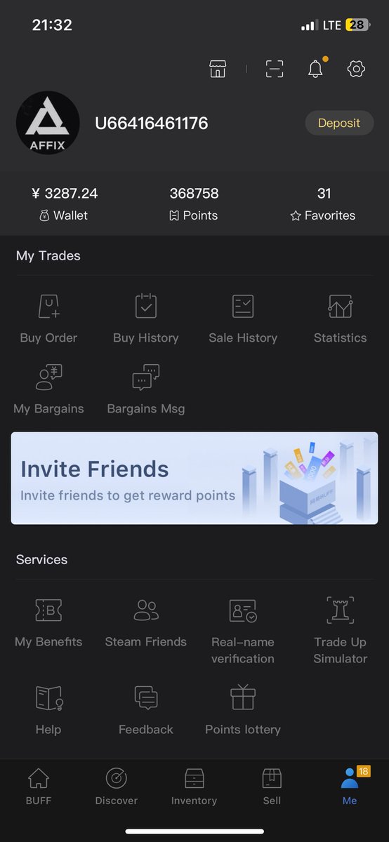 SELLING BUFF Balance for 95% rate if you buy all, I accept crypto/revolut