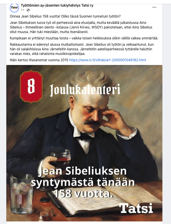 Jean Sibeliuskin oli joskus työtön ja velkaantunut...
#työttömyys #Tatsiry #musiikki #arvostus #arvot
#jeansibelius