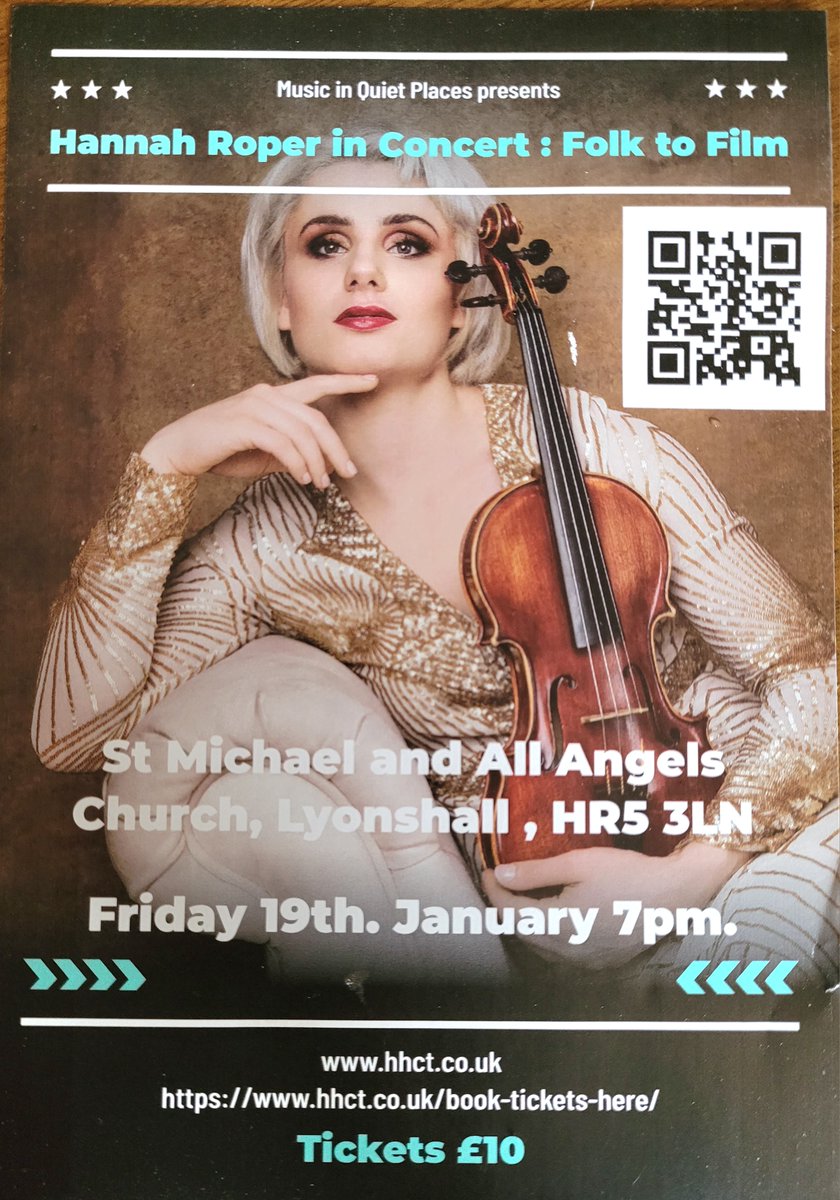 Our first concert in the New Year is the talented Hannah Roper playing at Lyonshall Church. Should be great fun @herefordtimes @herefordlifemag @bbchw @EatSleepLiveHfd @lyonshalloldvic