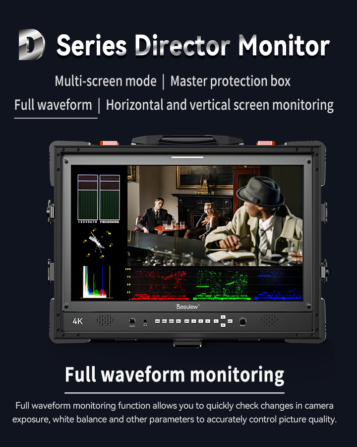 DesviewGlobal's tweet photo. 📽D series director monitor
🚦Full waveform monitoring
Full waveform monitoring function allows you to quickly check changes in camera exposure, white balance and other parameters to accurately control picture quality.
#Desview #broadcast #monitor #director #filmmaker #filmmaker https://t.co/EIBPAbjTtw