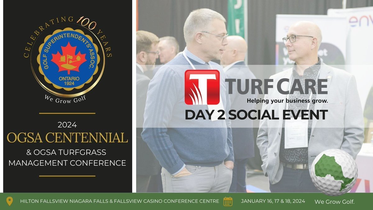 If you’ve been to an OGSA event, then you KNOW there’s no shortage of networking opportunities! Register for the 2024 Turfgrass Management Conference and take advantage of all it has to offer! buff.ly/416hijh  <a href="/Gr8estShowOnTRF/">Turf Care Commercial</a>