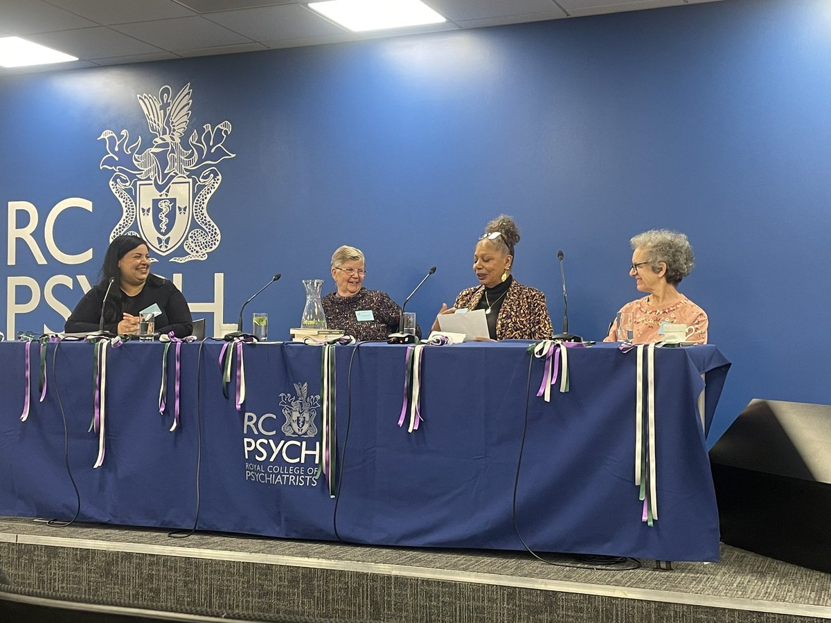 Now we have the brilliant Stella Dadzie talking about the stereotype of the 'angry black women' from a black feminist perspective, explaining the importance of understanding history and the need of black women to deal with abuse. @rcpsych @womeninmindUK