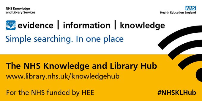 NELPCKS's tweet photo. Explore NHS Knowledge and Library Hub - https://t.co/yDCrJfhAf9

Access #journals, #eBooks, #ClinicalDecision support tools, #NICEGuidelines, #Databases

Free to #NHS staff &amp; learners via #OpenAthens- https://t.co/LuoTd80B7Q

@NHSE_WTE https://t.co/XionrstYyn