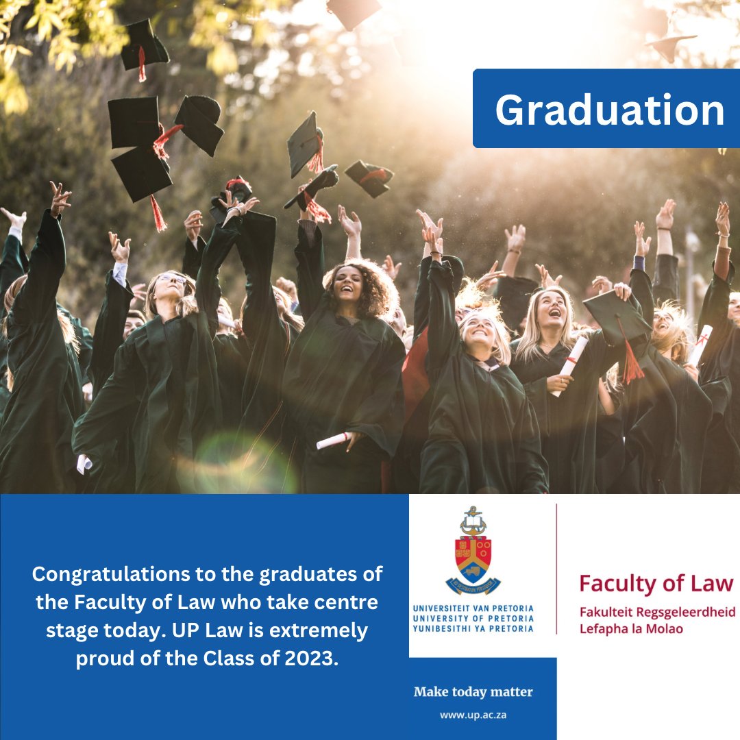 #UPGraduation2023: Congratulations to the #UPLaw Class of 2023 on their graduation today. We are extremely proud of you! 

#ChooseUP